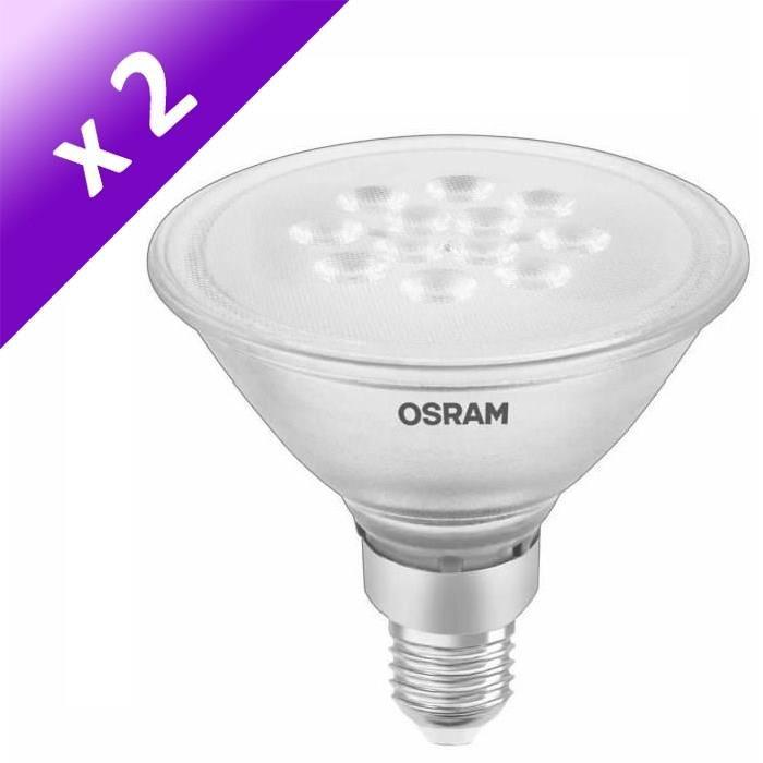 OSRAM Lot de 2 Ampoules spot LED E27 PAR38 11 W équivalent a 108 W blanc chaud