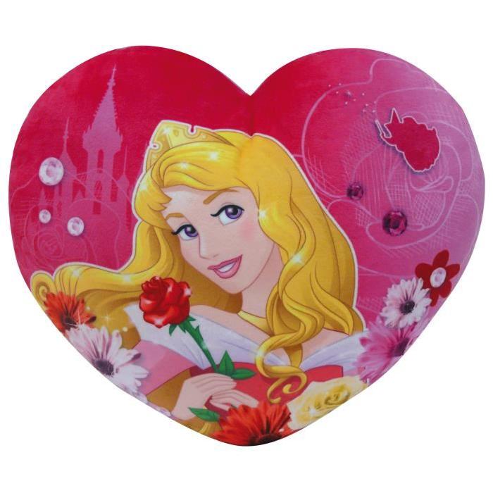 DISNEY PRINCESSES Coussin en Coeur, La Belle au Bois Dormant