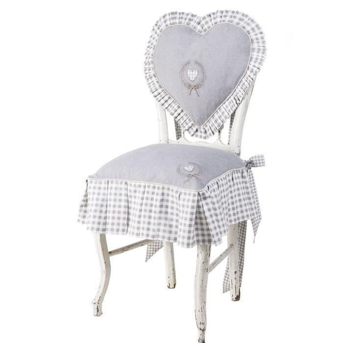 DEKOANDCO Coussin dossier de chaise Catherinette