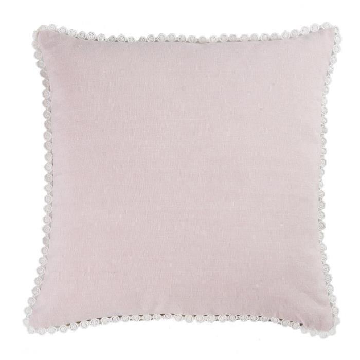 DEKOANDCO Coussin 40X40 CHINNY BLUSH/LIN