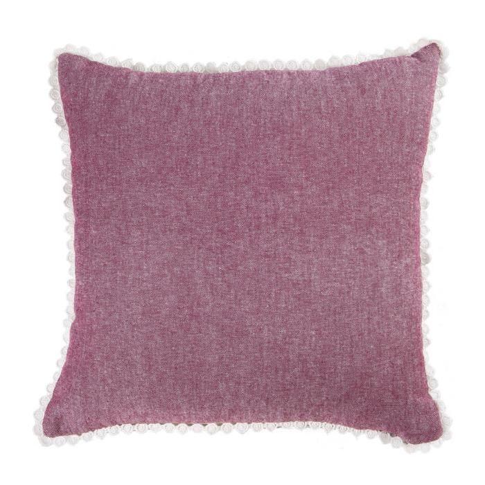 DEKOANDCO Coussin 40x40 cm CHINNY ROUGE/LIN