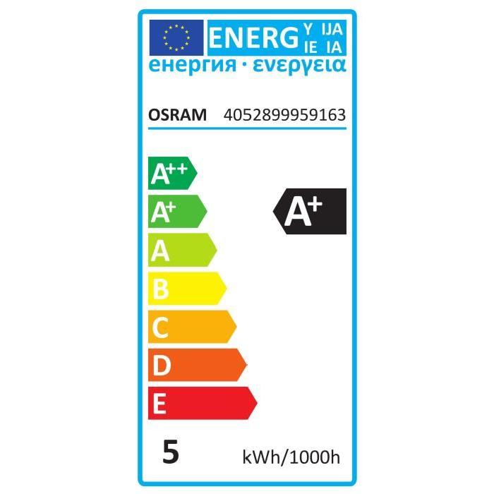 OSRAM Lot de 2 Ampoules LED E14 flamme dépolie 5 W équivalent a 40 W blanc chaud dimmable variateur