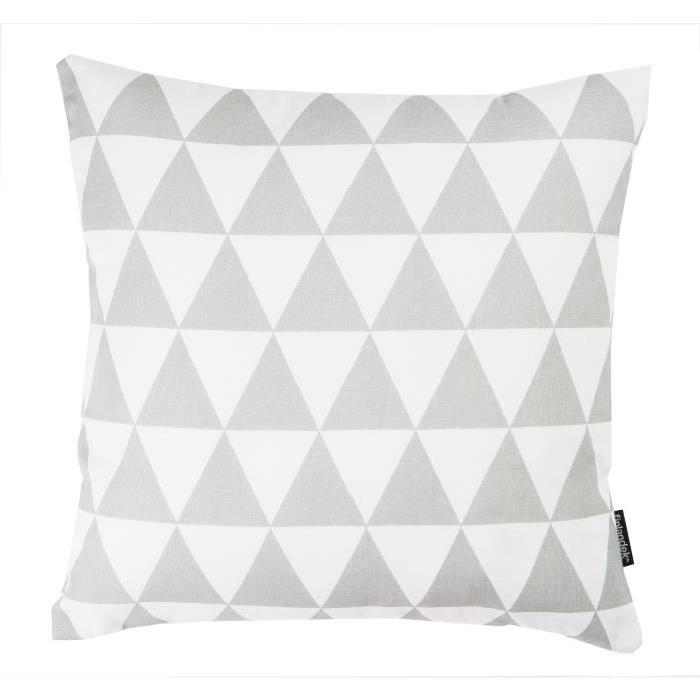 FINLANDEK Coussin imprimé losange gris 40 cm - KERAVA - TIMANTTI