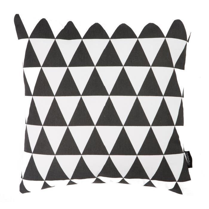 FINLANDEK Coussin imprimé losange noir 40 cm - KERAVA - TIMANTTI