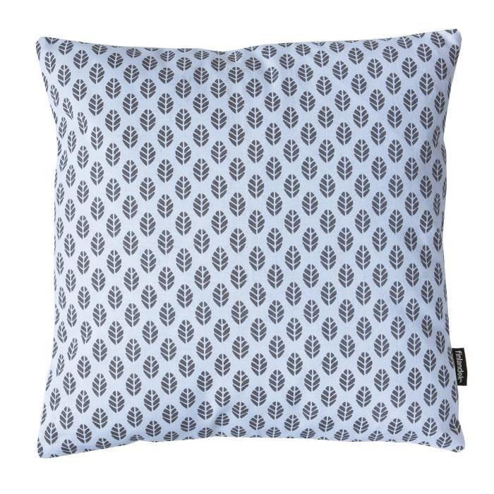 FINLANDEK Coussin imprimé Feuilles Kerava - Sulka 40x40 cm gris