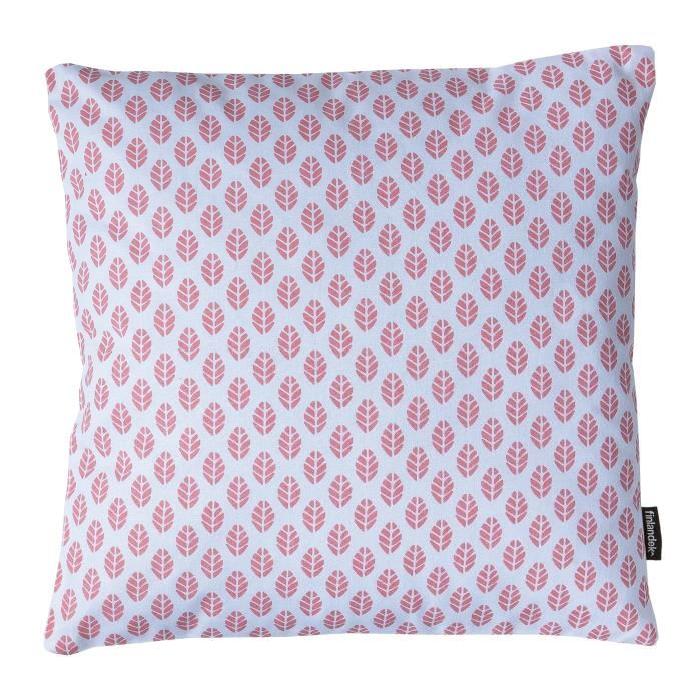 FINLANDEK Coussin imprimé Feuilles Kerava - Sulka 40x40 cm blush