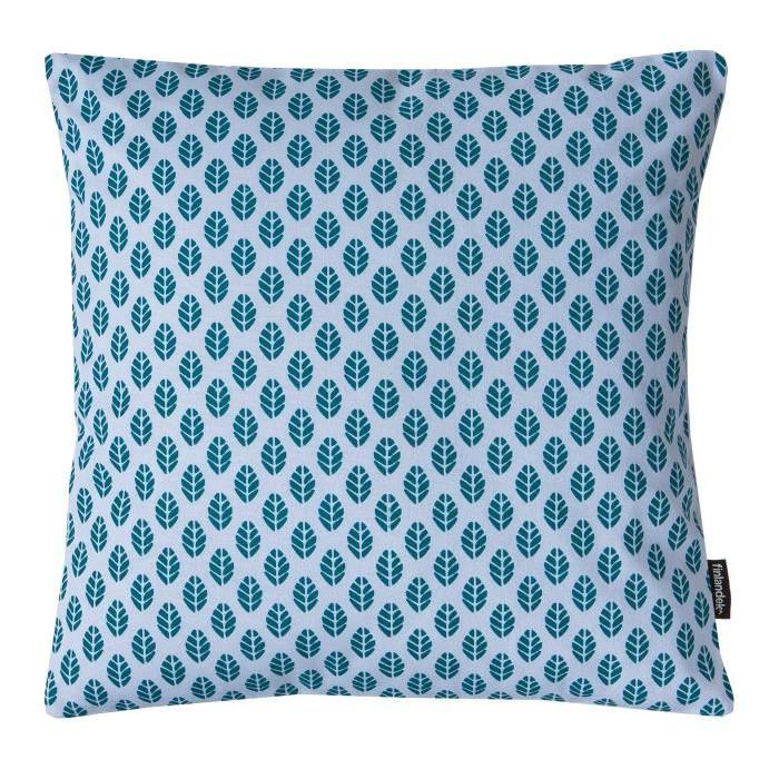 FINLANDEK Coussin imprimé Feuilles Kerava - Sulka 40x40 cm pétrole