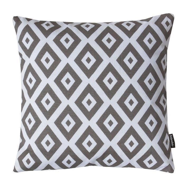 FINLANDEK Coussin imprimé losanges Kerava - Kemi 40 cm gris