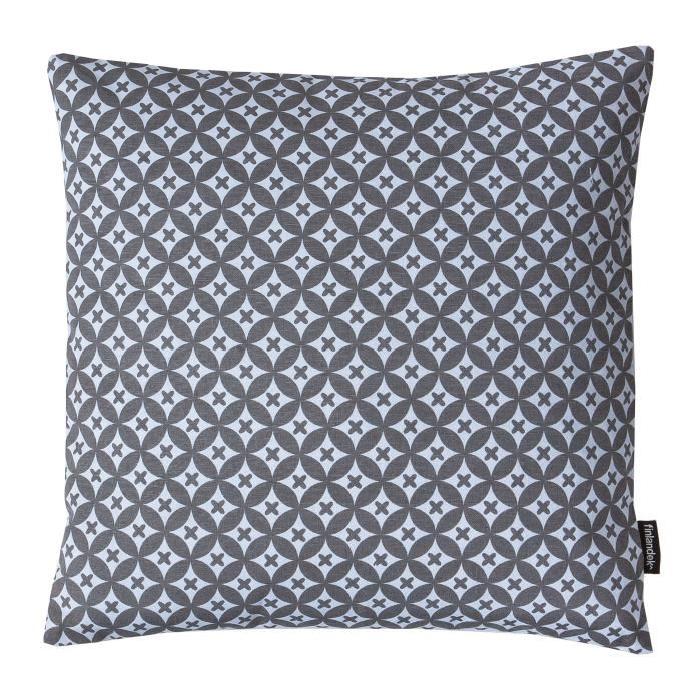 FINLANDEK Coussin imprimé croix Kerava - Oulu 40 cm gris