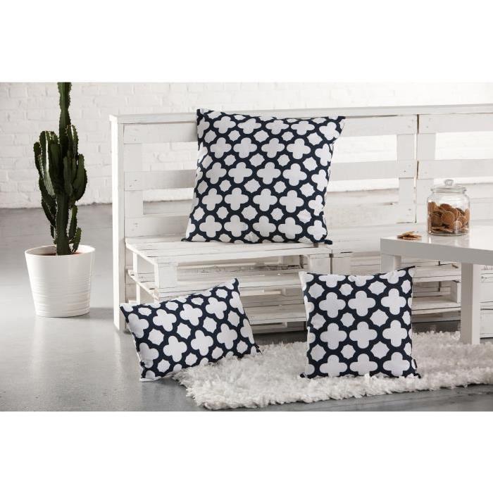 FINLANDEK Coussin ALIISA 40x40 cm bleu et blanc