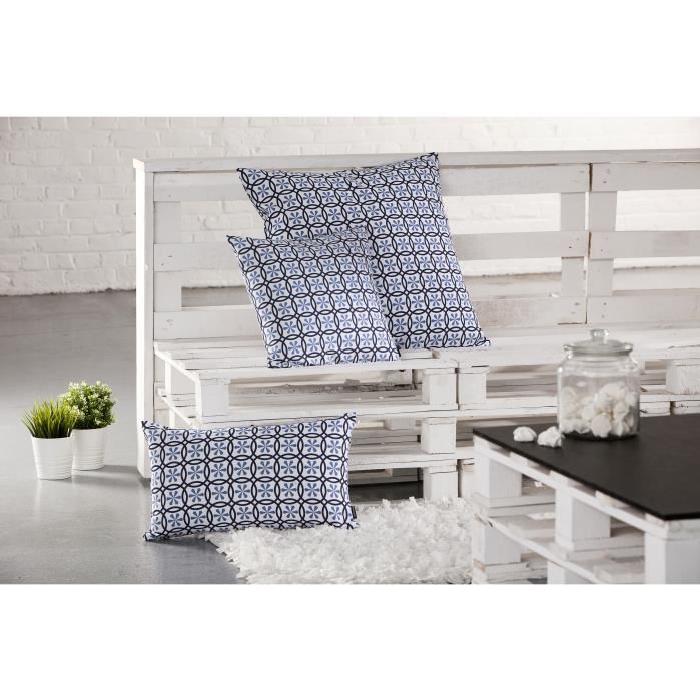 FINLANDEK Coussin ANJA 30x50 cm bleu et gris