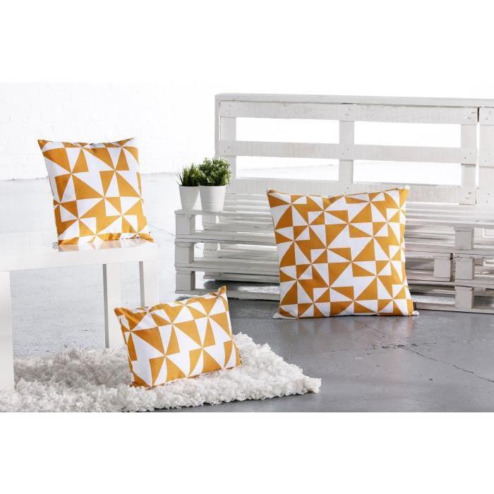 FINLANDEK Coussin ALAJARVI 40x40 cm jaune moutarde