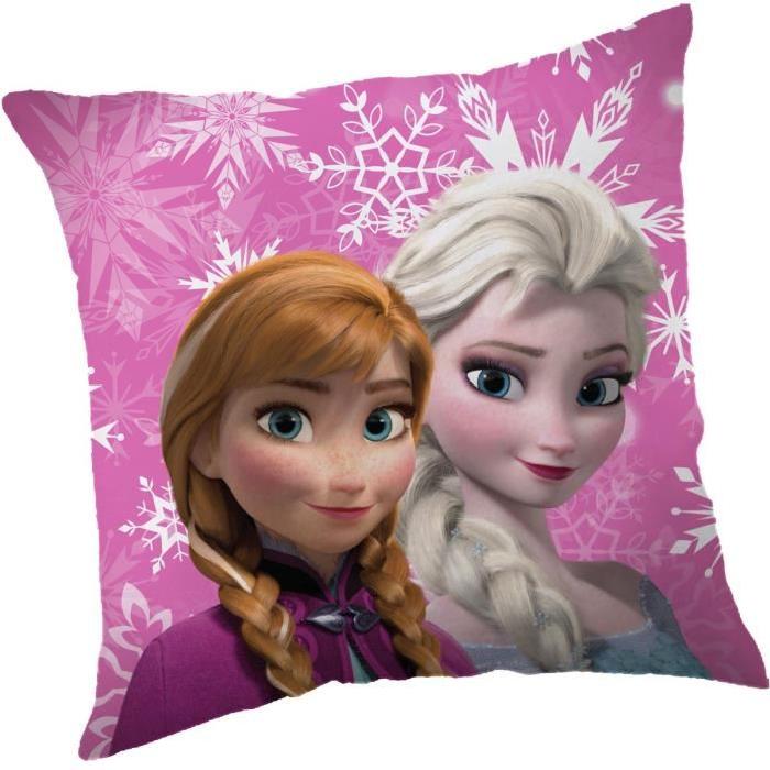 LA REINE DES NEIGES Coussin Microfibre 40x40 cm rose