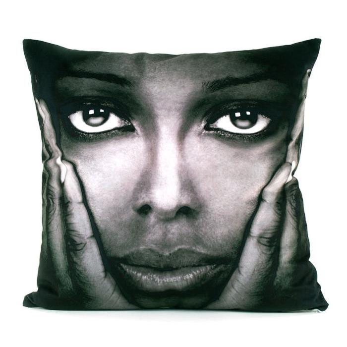 MARLENE BACKER Coussin déhoussable Saba 45x45 cm gris