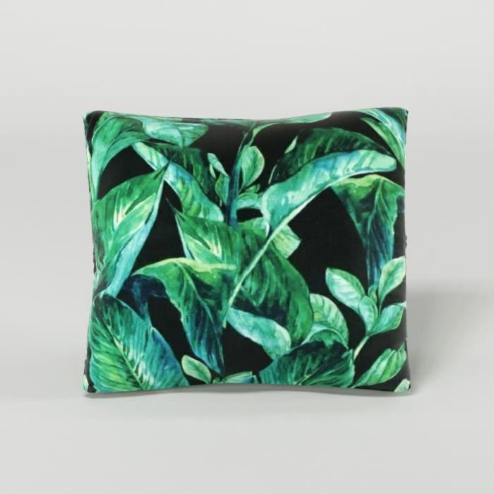 MARLENE BACKER Coussin déhoussable Cyara 45x45 cm vert et noir