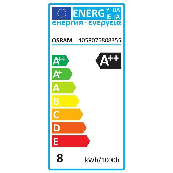 OSRAM Lot de 2 Ampoules LED E27 standard dépolie 8 W équivalent a 75 W blanc chaud