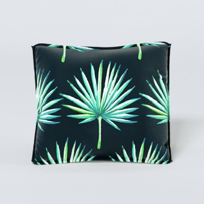 MARLENE BACKER Coussin déhoussable Bahya 45x45 cm vert et noir