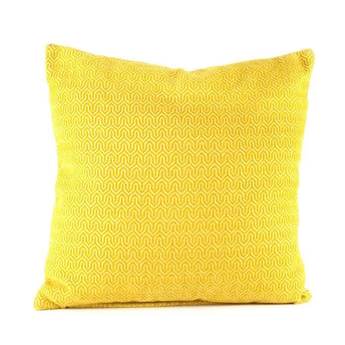 MARLENE BACKER Coussin déhoussable Erine 45x45 cm jaune