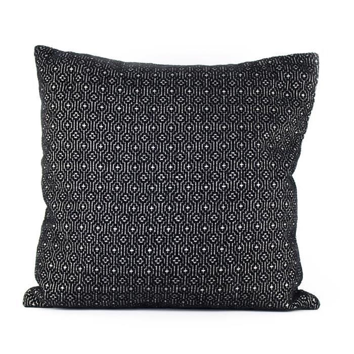 MARLENE BACKER Coussin déhoussable Line 45x45 cm noir