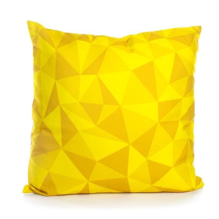 ANDORA Coussin déhoussable NESTOR 45x45 cm jaune et blanc