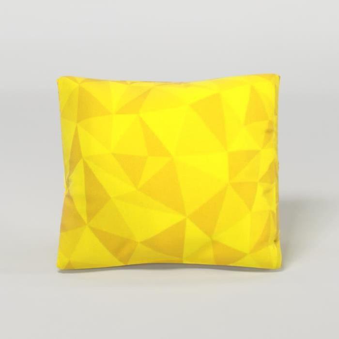 ANDORA Coussin déhoussable NESTOR 45x45 cm jaune et blanc