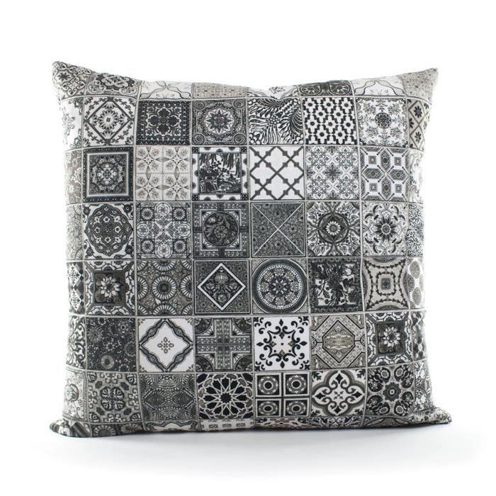 ANDORA Coussin déhoussable SIDONIE 45x45 cm gris