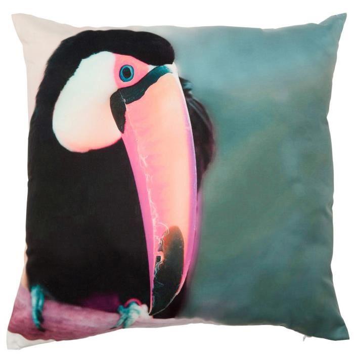 Lot de 2 Coussins Toucan 45x45 cm en polyester