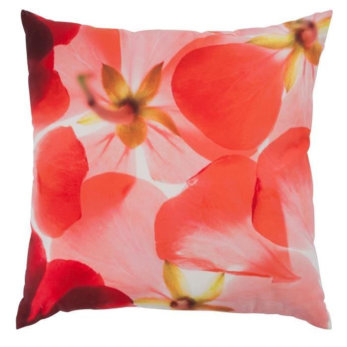 JOLIPA Lot de 2 Coussins Pétale Fleur - Polyester - 45 x 45 cm