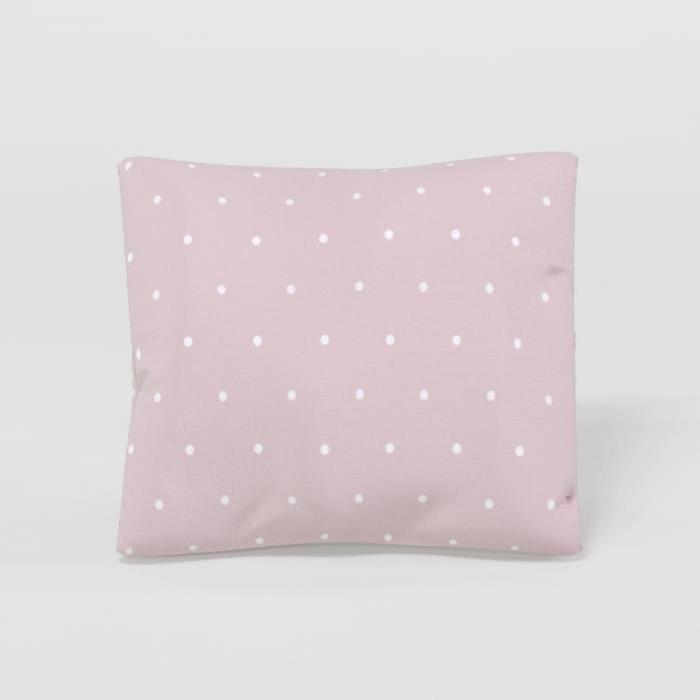 TODAY Coussin déhoussable déco enfant 100% coton Paris My Love 40x40 cm rose et blanc