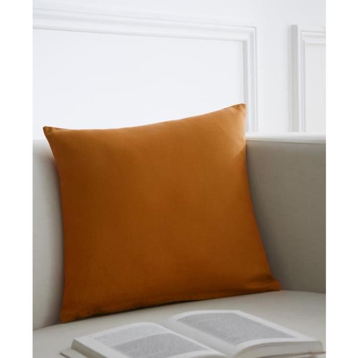 TODAY Coussin déhoussable 100% coton 40x40cm Vendange d'Orange