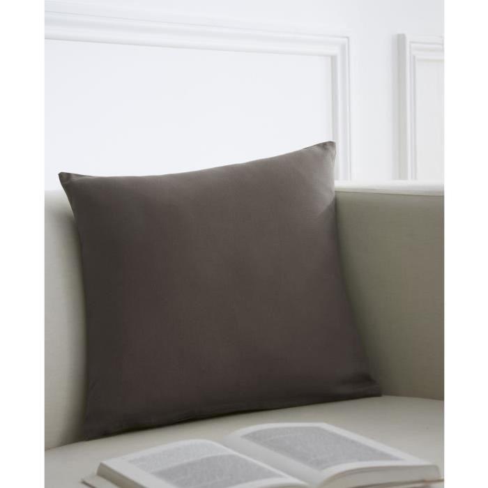 TODAY Coussin déhoussable 100% coton 40x40cm Mastic