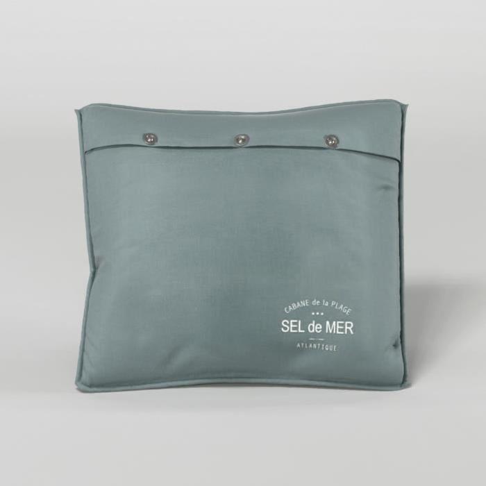 TODAY Coussin déhoussable PONTON 50x50 cm vert de gris