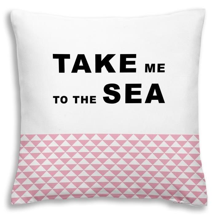 TODAY Coussin déhoussable 100% coton California Dream Take me to the Sea 40x40 cm barbapapa