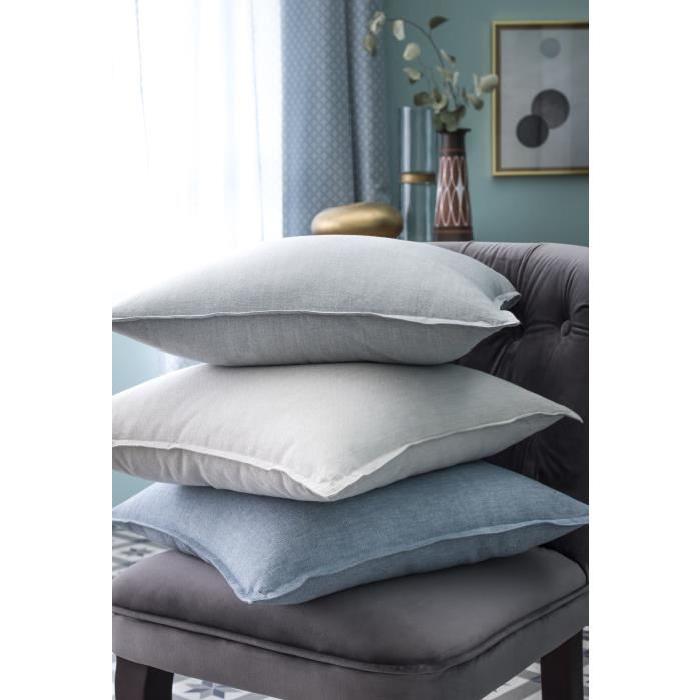 TODAY Coussin déhoussable Lineo 100% coton 50x50 cm prusse