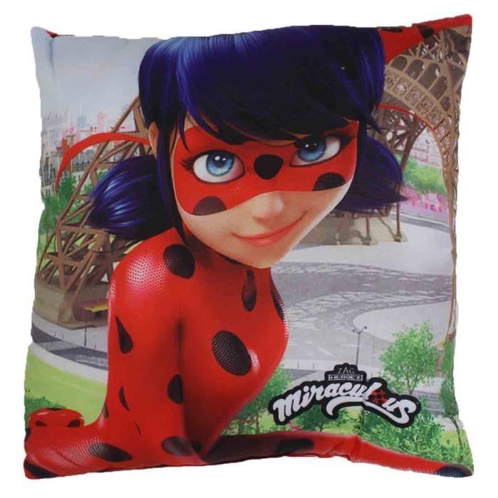 LADYBUG Coussin Microfibre 40x40 cm rouge