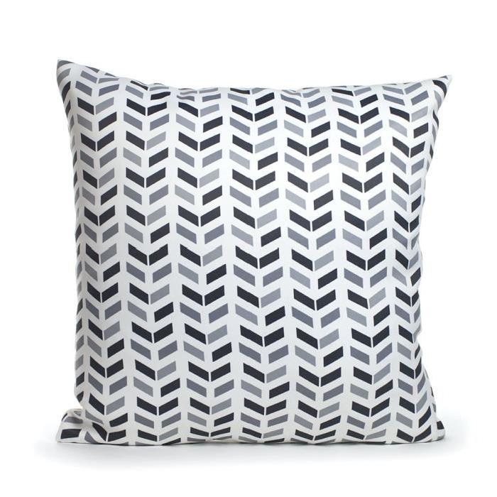 PAVILLON D'INTERIEUR Coussin déhoussable Enzo 40x40cm - Gris