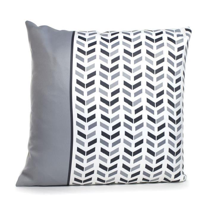 PAVILLON D'INTERIEUR Coussin déhoussable Moreno 40x40cm - Gris