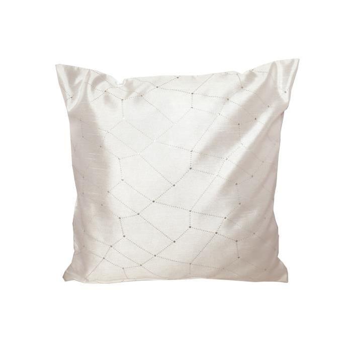 SOLEIL D'OCRE Coussin Fiesta 40x40 cm blanc