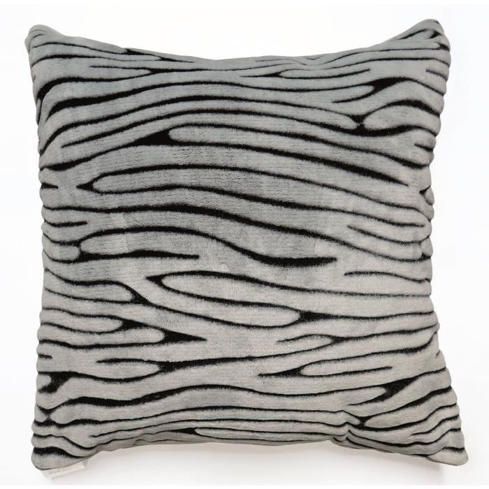 SOLEIL D'OCRE Housse de coussin Savane - Noir & gris - 60 x 60 cm