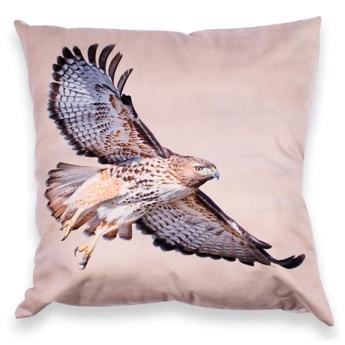 SOLEIL D'OCRE Coussin déco déhoussable Aigle - 45 x 45 cm