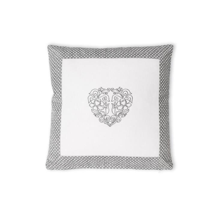 SOLEIL D'OCRE Coussin Amandine 40 cm gris