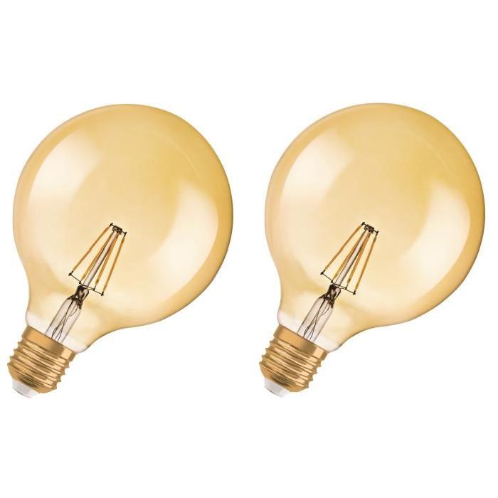 OSRAM Lot de 2 Ampoules LED E27 globe vintage édition 1906 2,8 W équivalent a 21 W blanc chaud