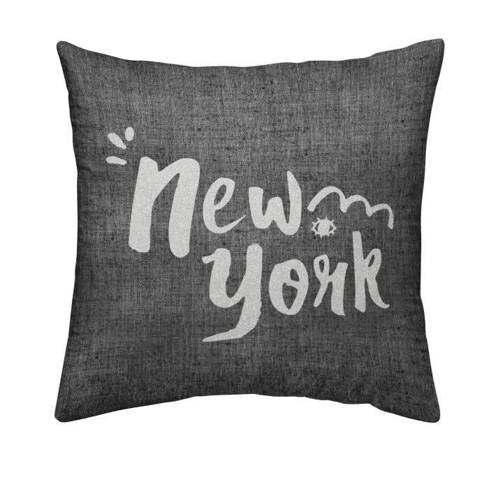TODAY Coussin déhoussable Chambray Coton NEW YORK - 40x40cm