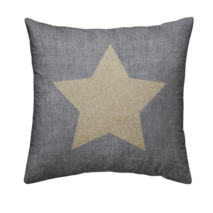 TODAY Coussin déhoussable Chambray Coton GOLD STAR - 40x40cm