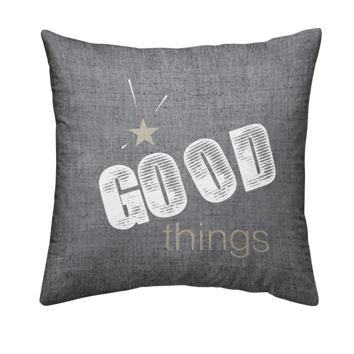 TODAY Coussin déhoussable Chambray Coton GOOD THINGS - 40x40cm