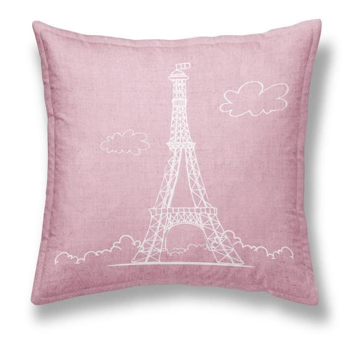 TODAY Coussin déhoussable Chambray Coton EIFFEL - 40x40cm