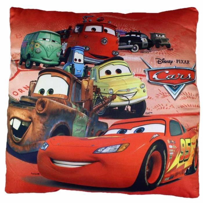 CARS Coussin Microfibre 40x40 cm rouge