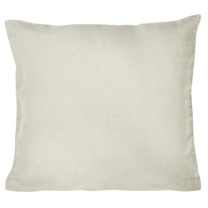 VENT DU SUD Housse de coussin Sonate - Lin lavé - Ficelle - 45x45