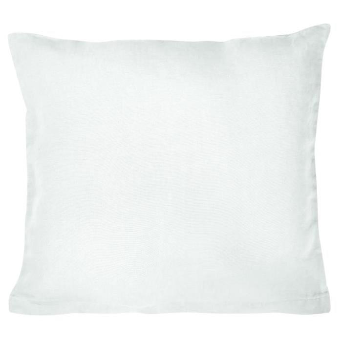 VENT DU SUD Housse de coussin Sonate - Lin lavé - Neige - 45x45