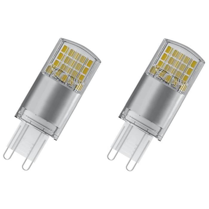 OSRAM Lot de 2 Ampoules capsule LED G9 dépolie 3,5 W équivalent a 32 W blanc chaud dimmable